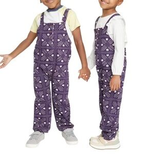 Ade + Ayo Black History Month Blue & White Snap Bottom Overalls Size 3-6 Months